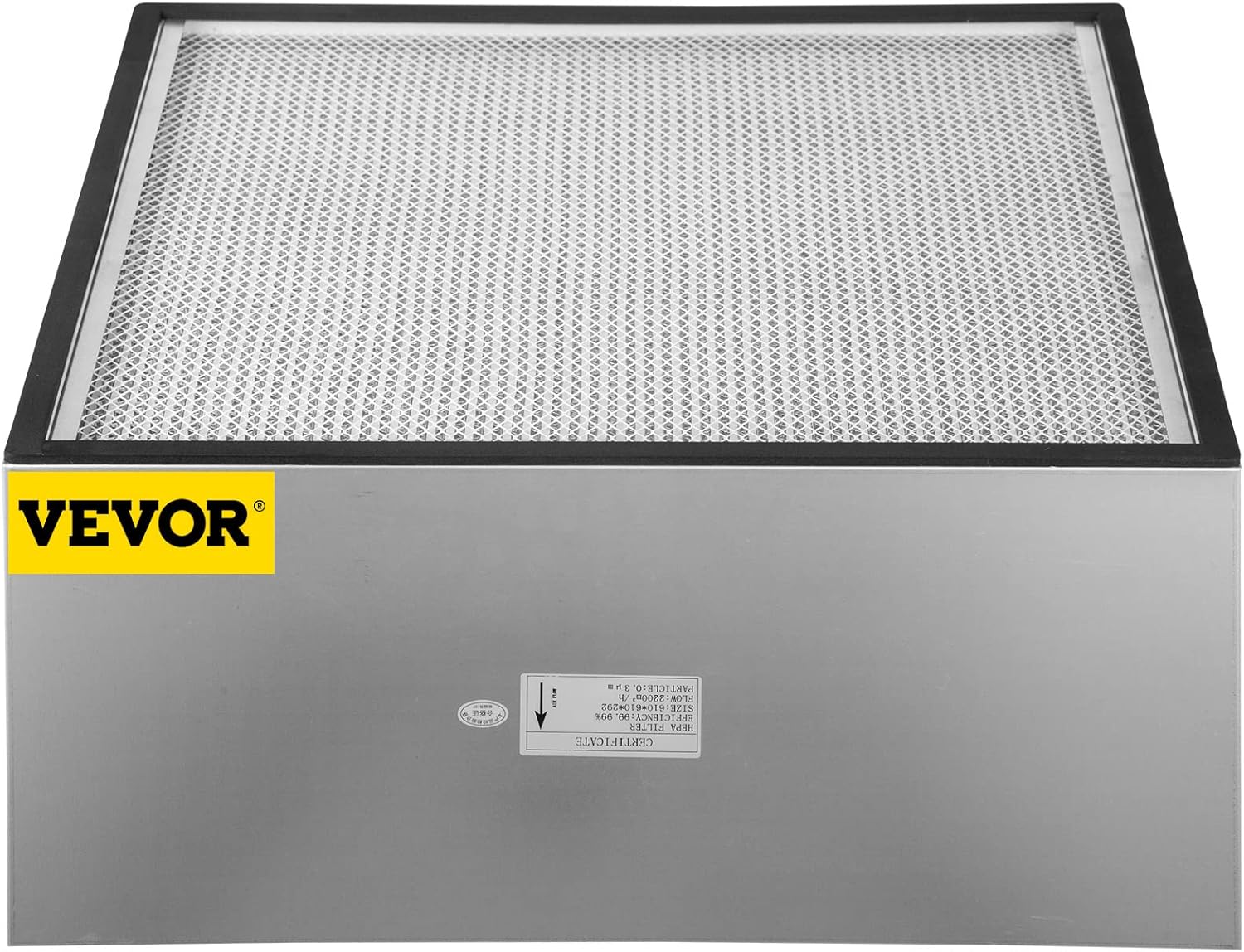 VEVOR Filter Replacement, 24'' x 24'' x 11.5'' Air Purifier, HEPA Pleated Air Scrubber, Air Filter Replacement with Galvanized Frame, 99.97% Standard Filter Compatible for HEPA Filter Novair 2000