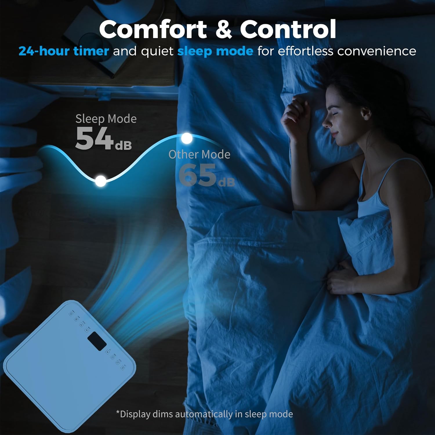 HOMCOM 10000 BTU Mobile Portable Air Conditioner for Rooms Up to 441 Sq.Ft., 3-in-1 AC Unit with Dehumidifier, Cooling Fan, Remote, 24H Timer, LED Display, Window Installation Kit, White