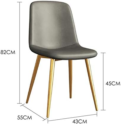 Dining Chair Kitchen Dining Room Furniture Chairs Faux Matte Suede Leather Dining Chairs with Backrest Soft Cushion and Sturdy Metal Legs for Office Lounge Kitchen Bedroom