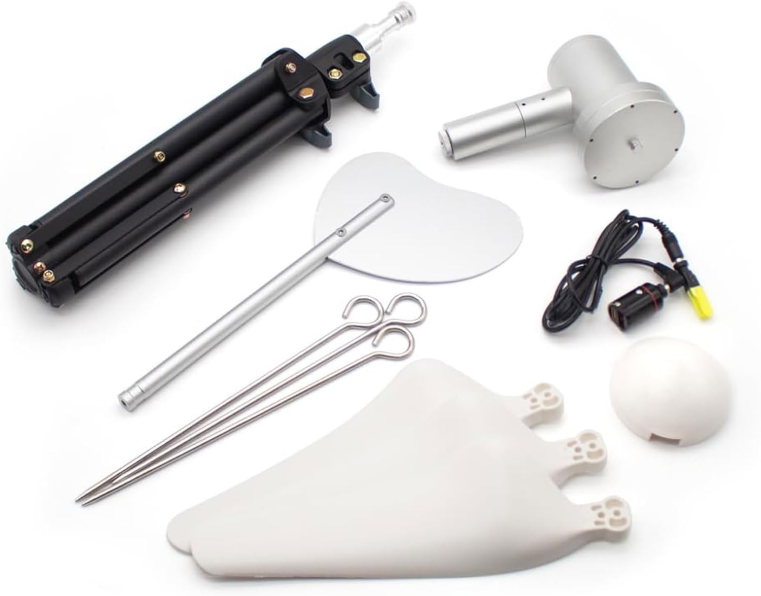 50W Portable Micro Wind Turbine Generator - 3 Blades DC 1-24V, Ideal for Camping, Includes Folding Stand & EVA Handbag, Efficient 200-1500RPM Power Solution