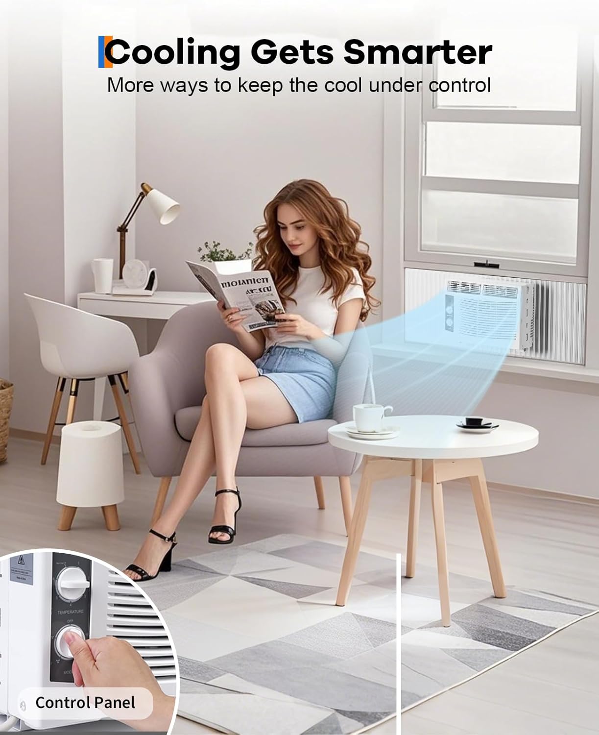 GarveeHome 5000 BTUs Window Air Conditioner, Mechanical Control Wall Mount Air Conditioner for Rooms Up to 150 Sq.Ft, Window AC Unit for Apartment, Bedroom, White