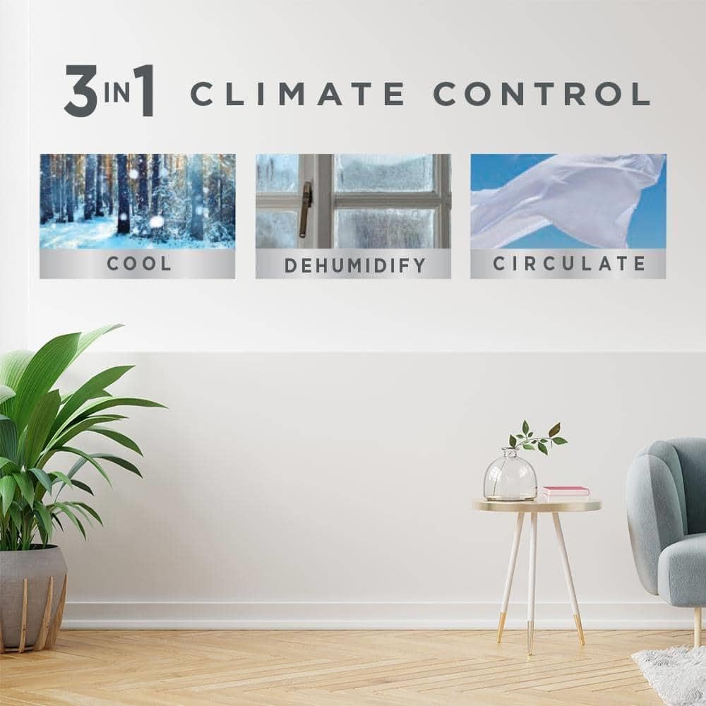 Vissani 8000 BTU Portable Air Conditioner (5000 BTU SACC), 3-in-1 AC Unit with Dehumidifier & Fan, Remote Control, 115V, Easy Install Window Kit, Cools Rooms up to 150 Sq. Ft. (Renewed)