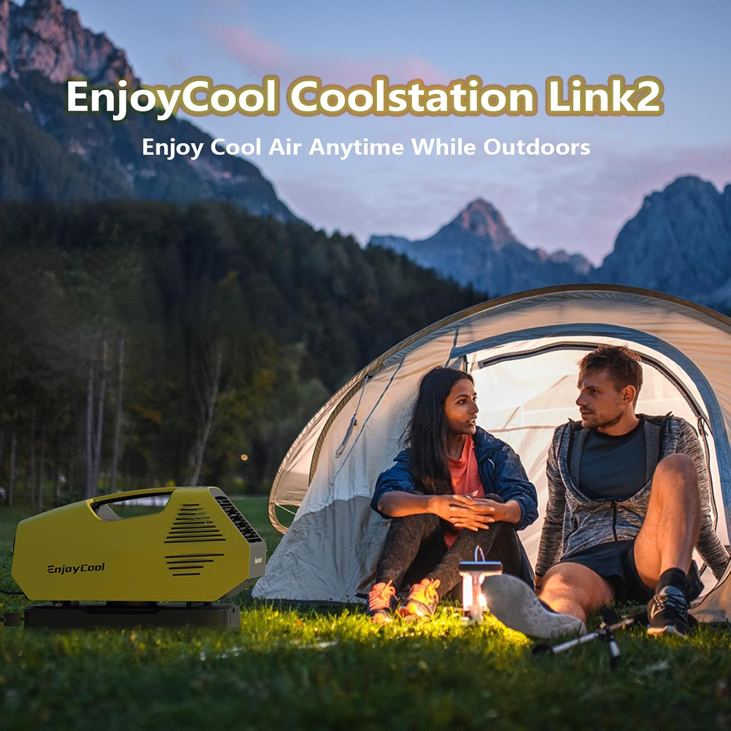 Portable Air tent air conditioner for camping 2380 BTU Outdoor Air Conditioner Portable Air Conditioner for Pet Conditioner for Camping Low Noise (44DB) and Low Power Consumption (220W)