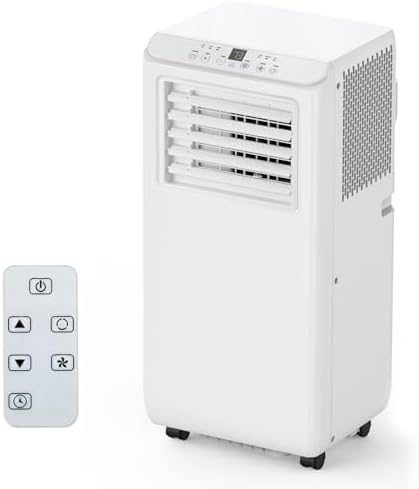 Garveehome 14,000 BTU Portable Air Conditioner - Easy to Move Ac Unit for Rooms Up to 750 Sq Ft, 3 in-1 Cool/Fan/Dry, Low Noise, Super Silent with Led Function Display