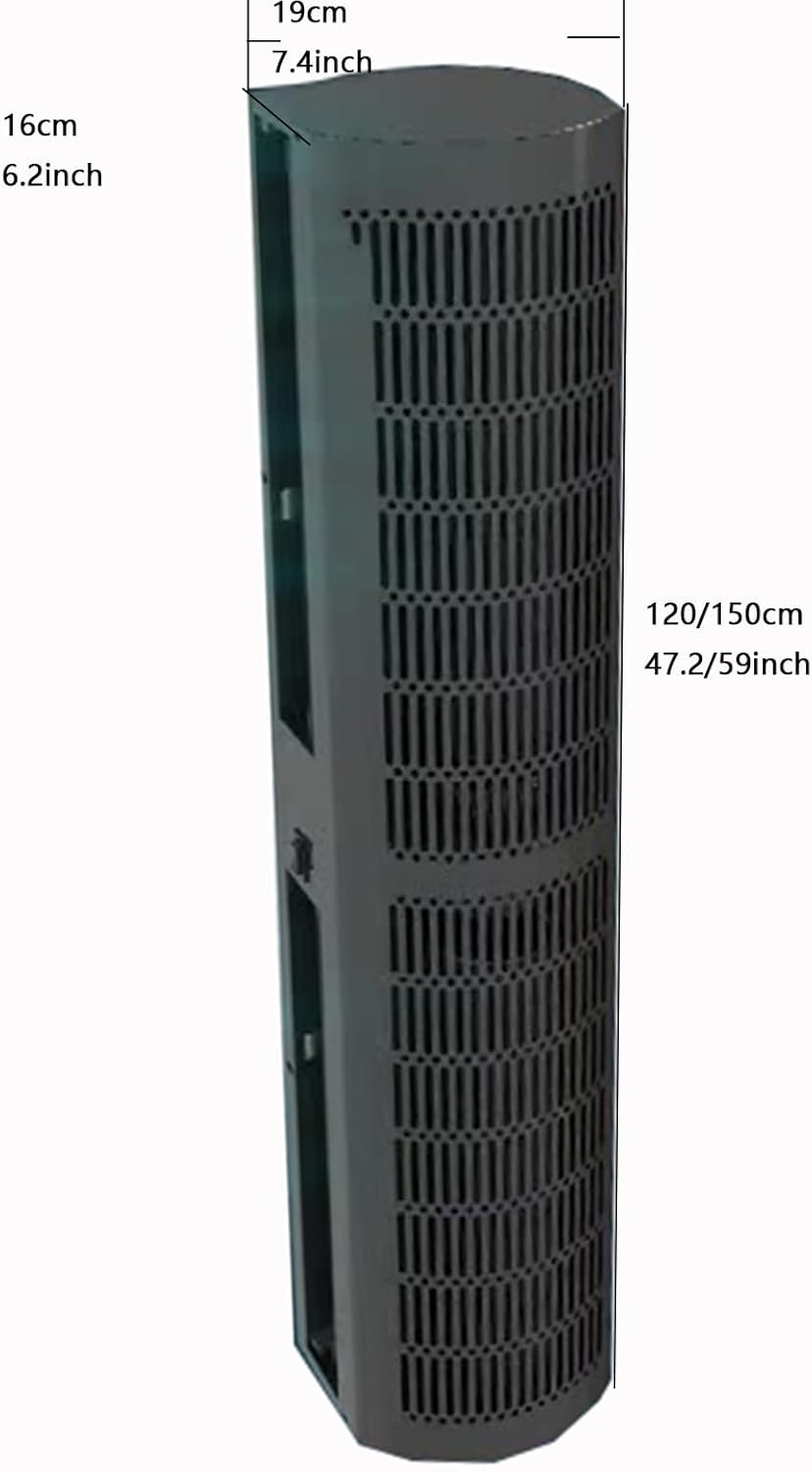 23-inch, 35-inch, 39-inch Black Commercial Thin Door Air Curtain Machine, High-Efficiency Energy-Saving Natural Wind(120cm(47.2inch))