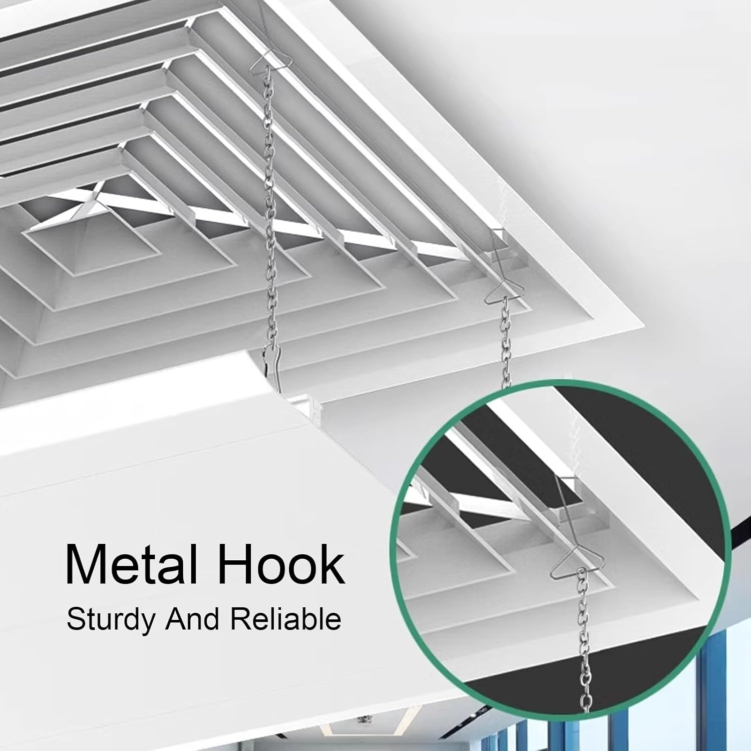 Adjustable AC Vent Deflector, Central Air Vent Deflector, Ceiling Air Conditioner Wind Deflector for Home, Office, Hotel