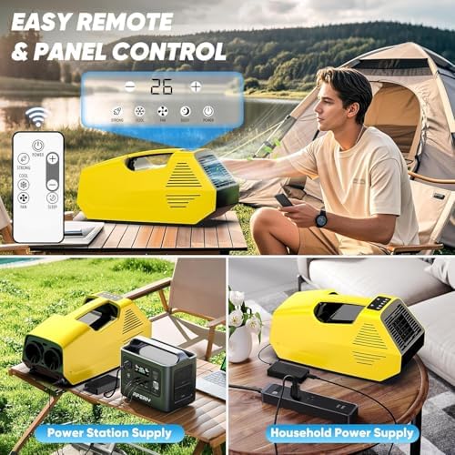 Portable Air Conditioner for Camping, 14Lbs Tent Air Conditioner,Quiet Operation and 240W Low Power Consumption Portable Ac for RV, Car