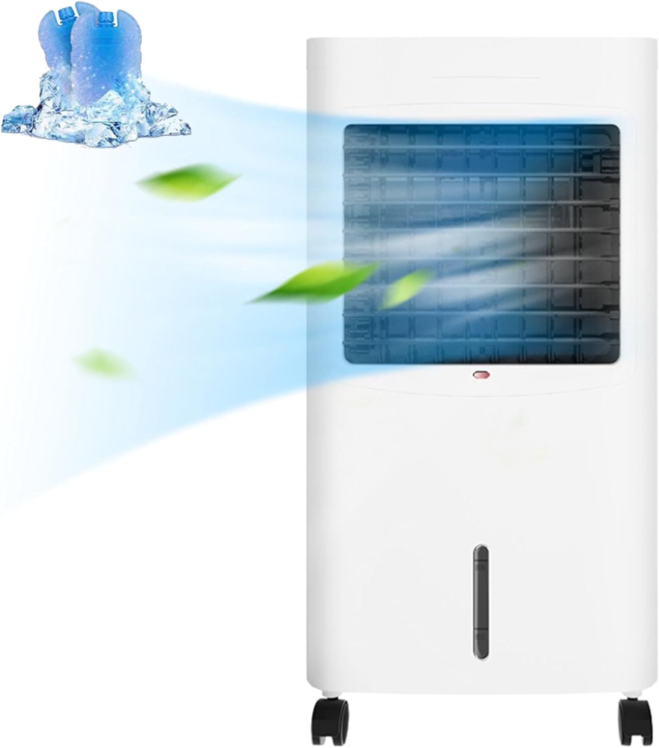 Portable Air Cooler Evaporative Mobile Air Conditioner with Remote Control,Hours,Air Purifier Ioniser,3 Speeds,3 Wind Settings,Cooling & Humidifier Function-White A
