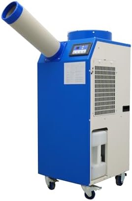 11900BTU/H Portable Air Conditioner Industrial Grade Portable Mobile Spot Cooler for Temporary Outdoor Events Industrial Air Conditioner with 3.7Gal Water Tank Single Duct 1.4KW 220V