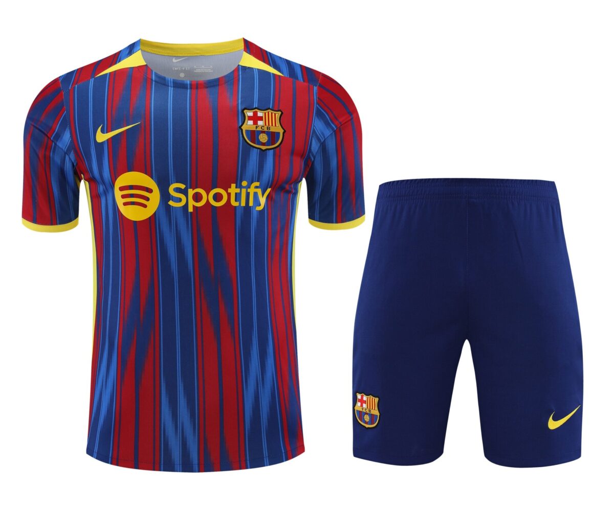 Conjunto de calentamiento FC Barcelona azul y rojo moderno - NewNow
