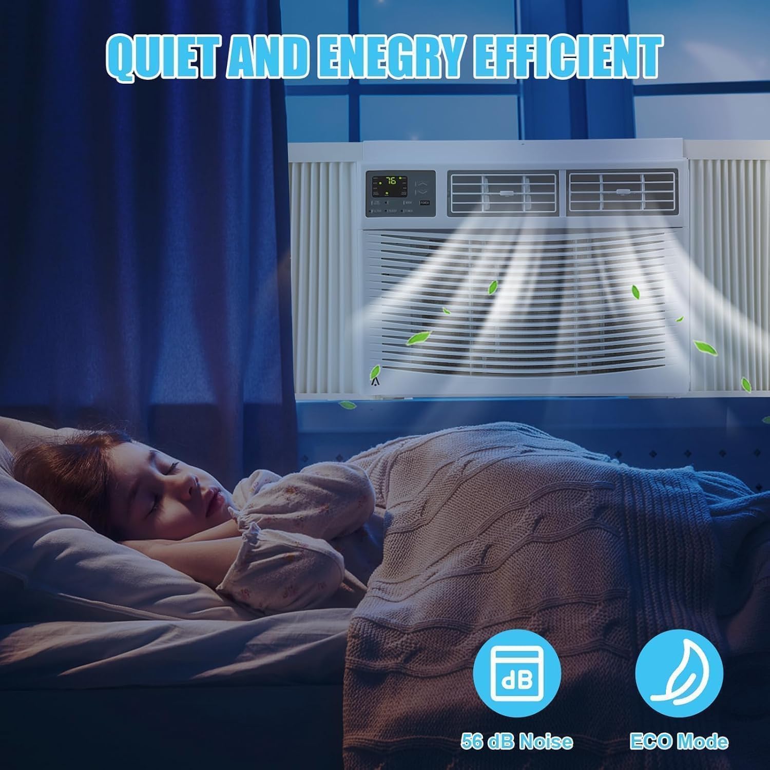 Window Air Conditioner, 12000BTU air conditioner for 550 Sq. Ft, Dehumidifying & Fan, Quiet Operation and Easy Installation, Remote Control for Home & Office