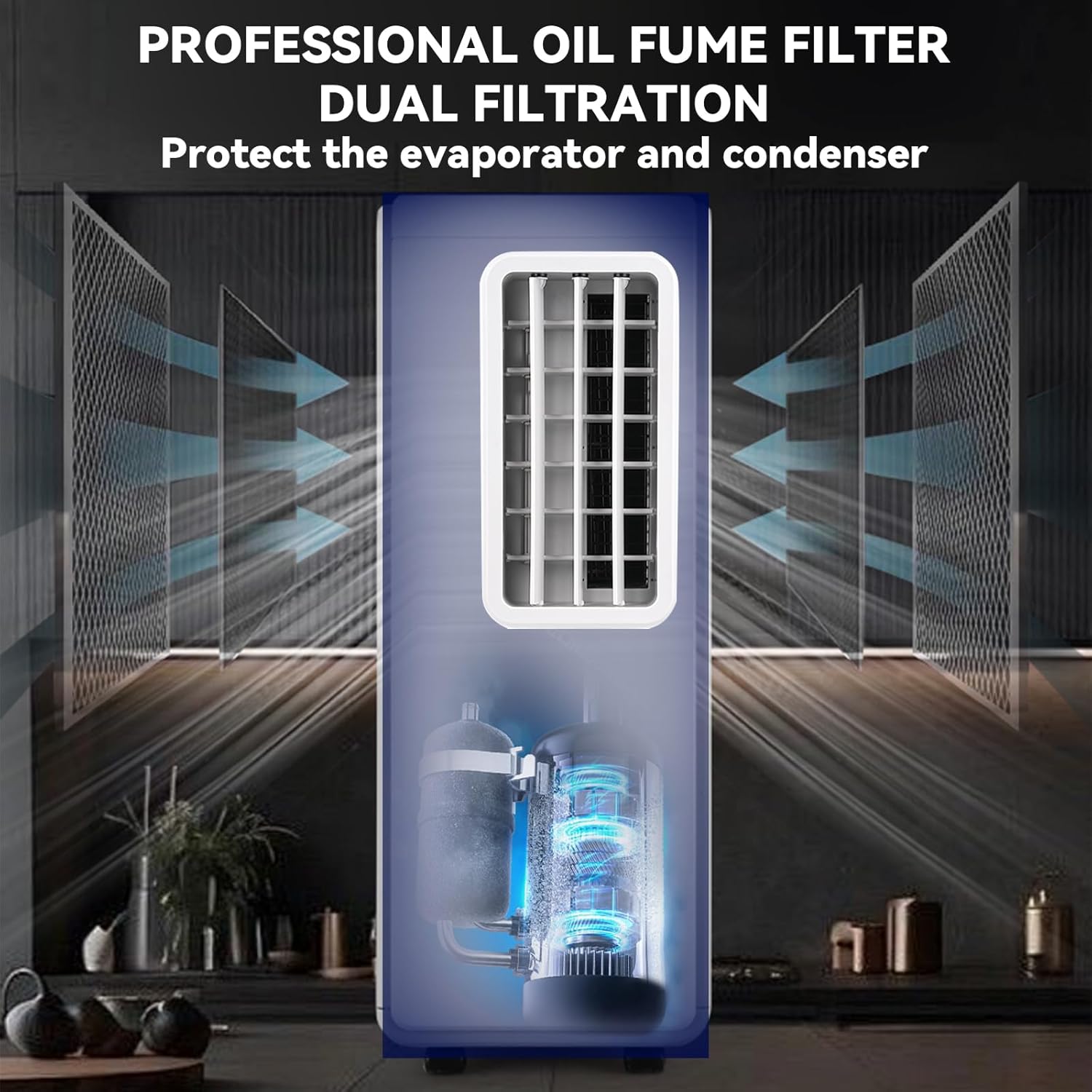 3-in-1 Portable Air Conditioner, Quiet Operation Bedroom Air Cooler with Sleep Mode and Remote Control, 38-44dB, 3.5L capacity tank