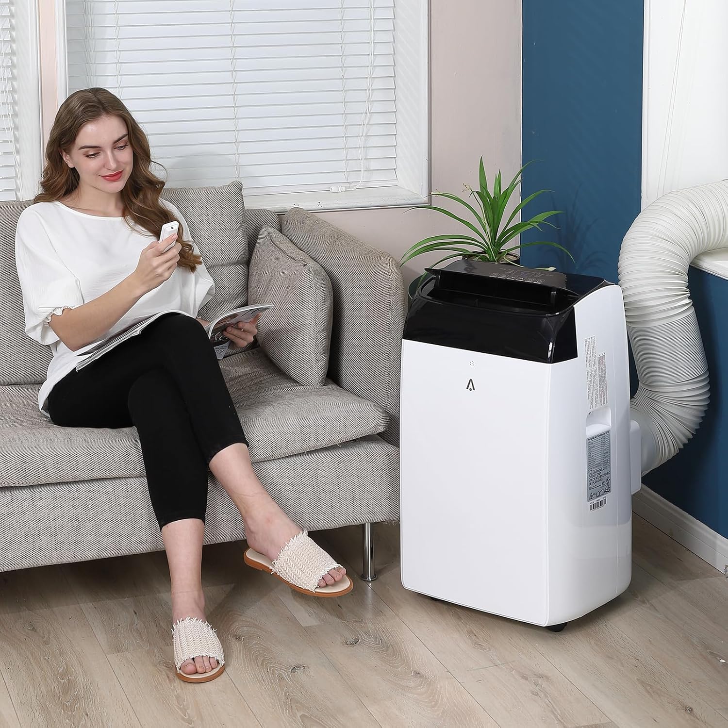 12000 BTU Portable Air Conditioner, 3-In-1 Cooling, Fan, Dehumidifier, 51DB Quiet, 24H Timer, Remote Control, 550 Sq.Ft Coverage, Room Air Conditioning for Home/Office