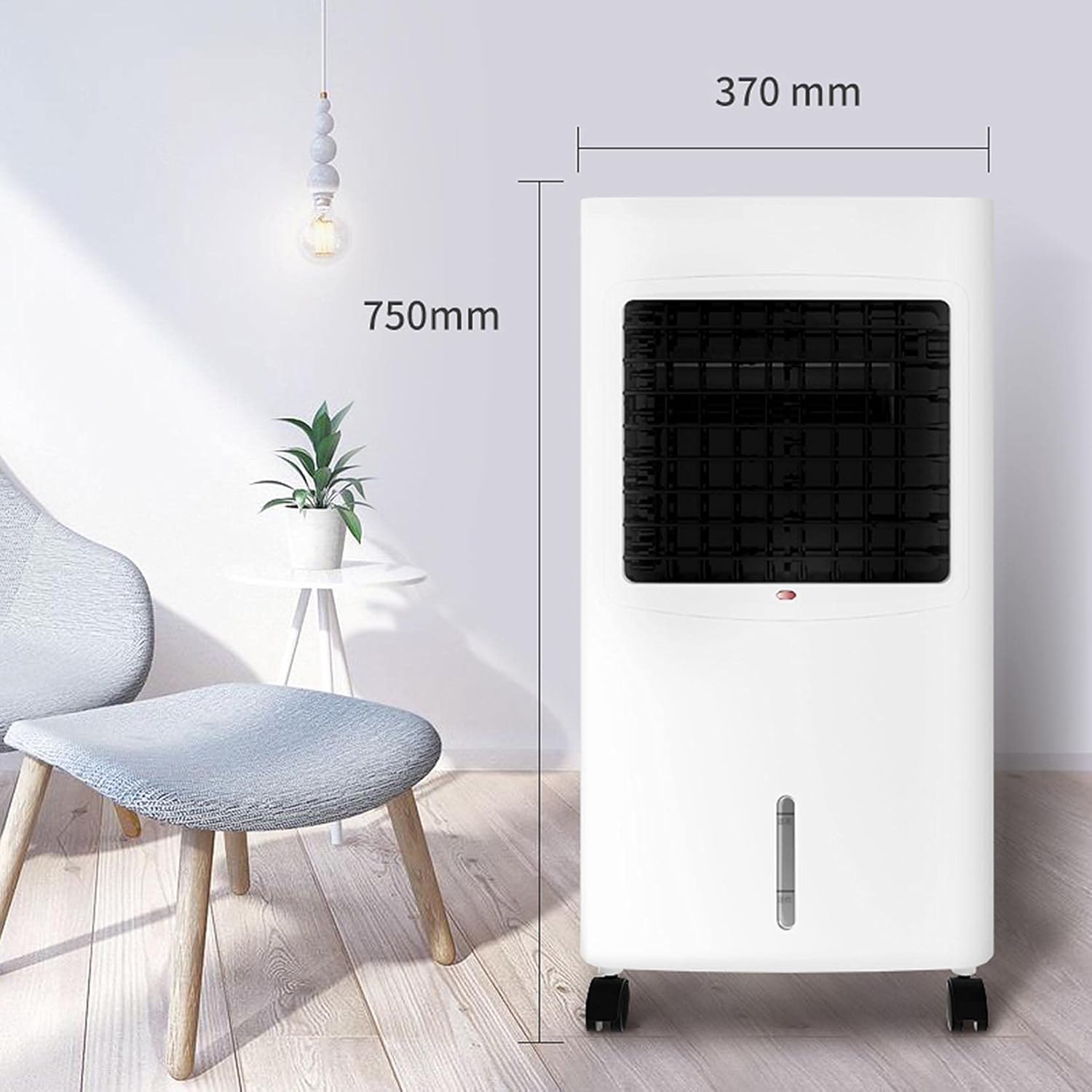 Portable Air Cooler Evaporative Mobile Air Conditioner with Remote Control,Hours,Air Purifier Ioniser,3 Speeds,3 Wind Settings,Cooling & Humidifier Function-White A