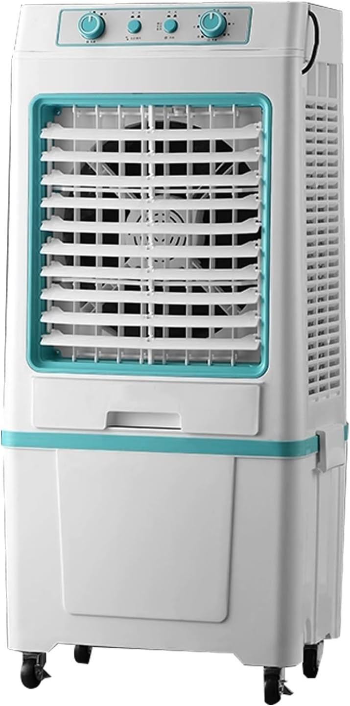 Portable Air Conditioners, Cooler for Room, 3 Wind Speeds, Wide-angle Air Supply, with Detachable Water Tank and Ice Pack, for Home, Office(Green)