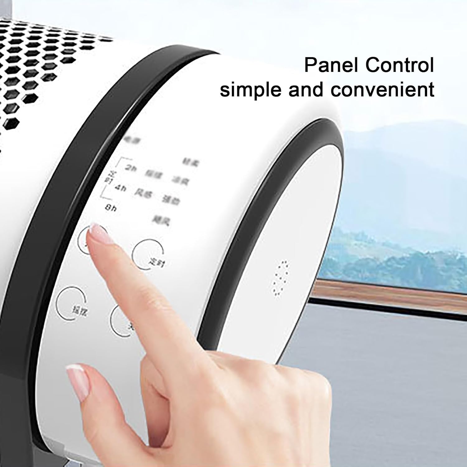 Bladeless Wall Mount Fan, Portable Tower Fan, Air Conditioner, Evaporative Air Cooler, for Kitchen/Bedroom/Bathroom(White,Large)