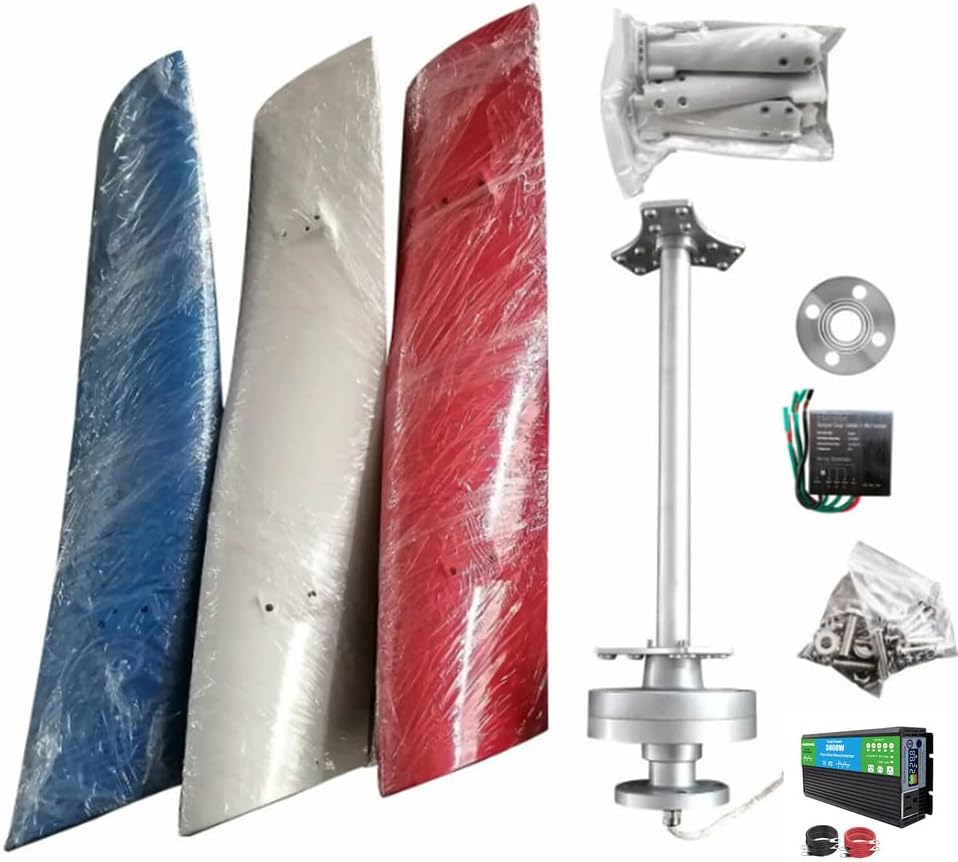 12v,HYZHANHONG 12000W Low Noise Vertical Wind Turbine, 24V 48V220V Magnetic Portable Levitation Upright Wind Generator for Home Ship(With 3000W Inverter)