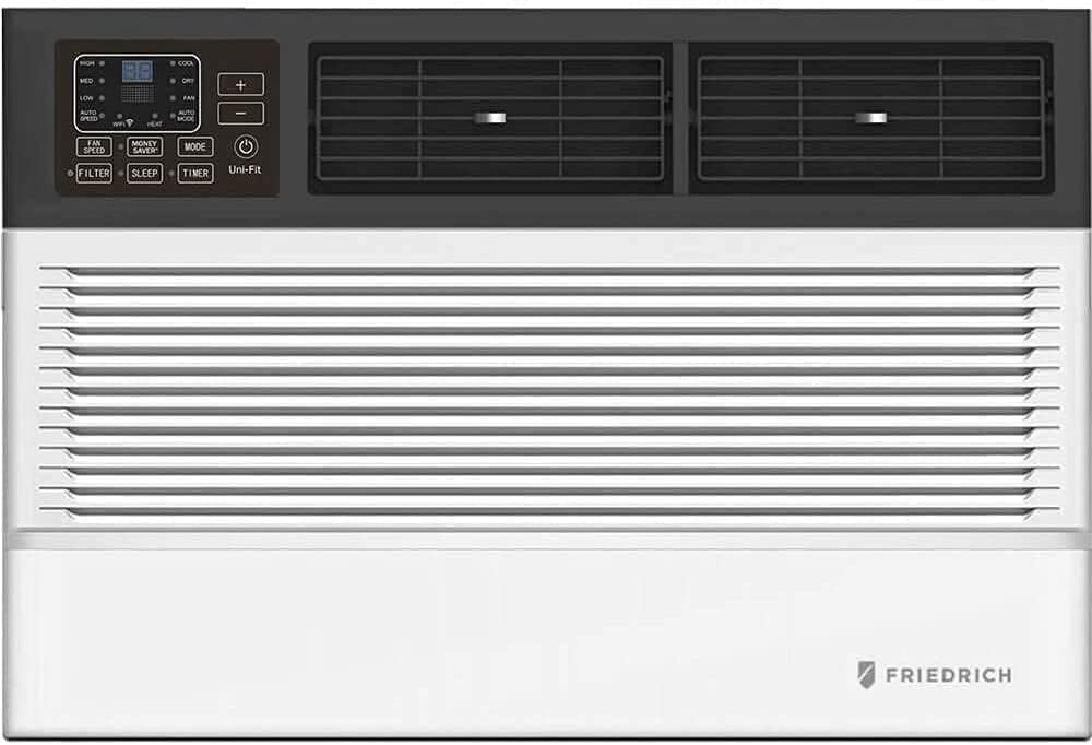 Friedrich UET12A33A Smart Thru-The-Wall Air Conditioner with 12000 Cooling BTU Capacity, 10600 BTU Heating Capacity in White