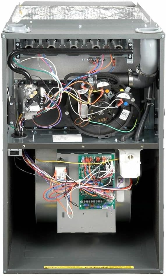 Goodman 96% AFUE, 60,000 BTU/h Capacity, Upflow/Horizontal Configuration, Single-Stage Natural Gas Furnace with Nine-Speed ECM Blower Motor GM9S960603BN - Includes Thermostat