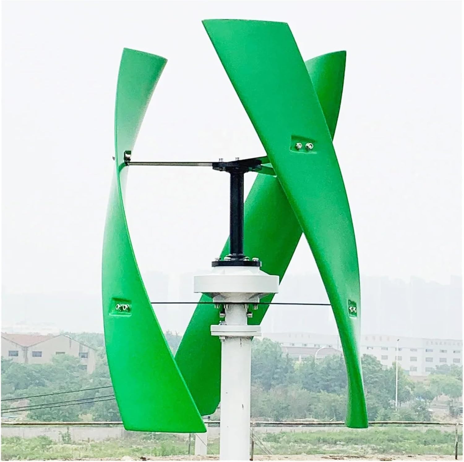 Wind Turbines, 10KW 12V 24V 48V Free Energry Home Vertical Wind Turbine Generator AC Three Phase 10000W Windmill Low Wind Speed Starting Wind Turbines(White,24V_10KW)