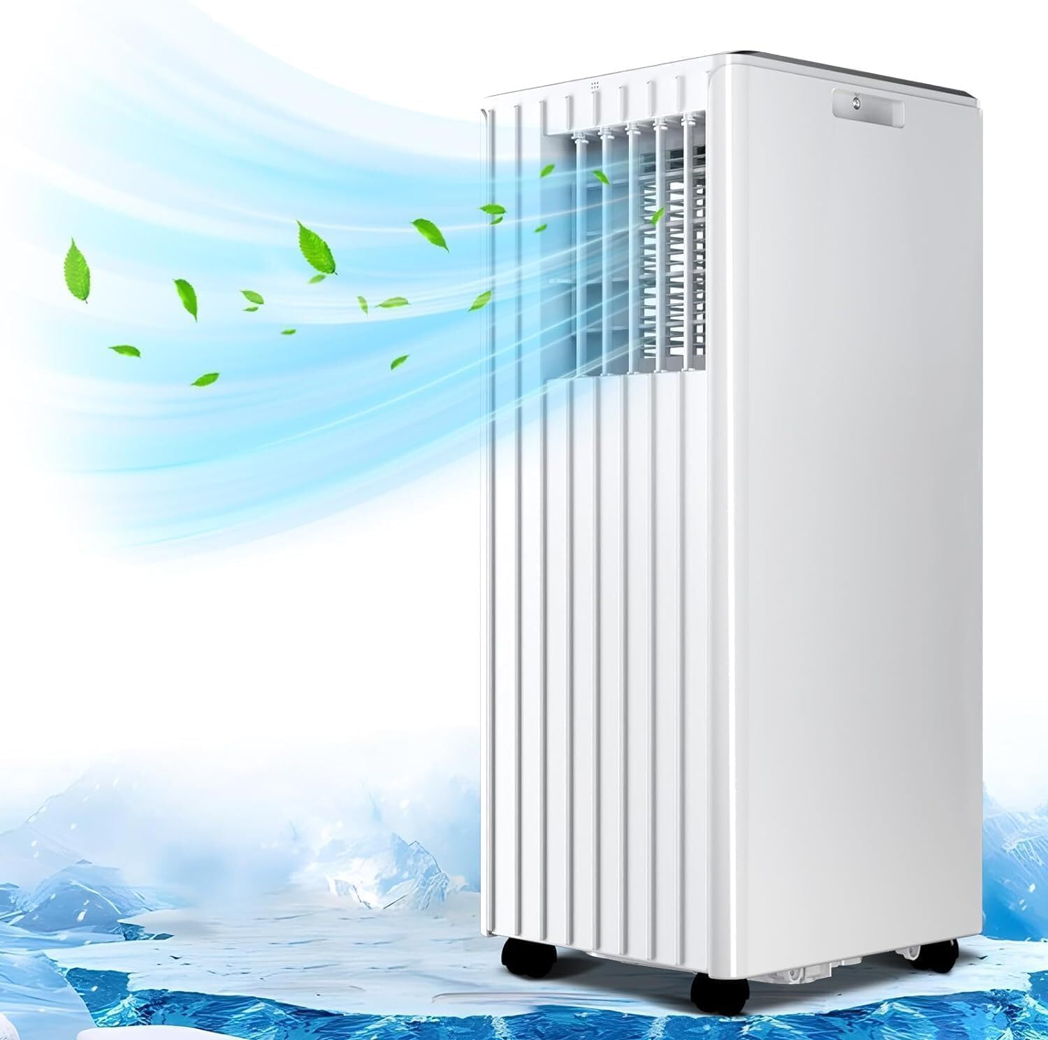 Air Conditioners Portable 8,000 BTU, Room Air Conditioner for 350 sq.ft. Remote Control & Fast Cooling for Bedroom, Dorms, Indoor Rooms - White