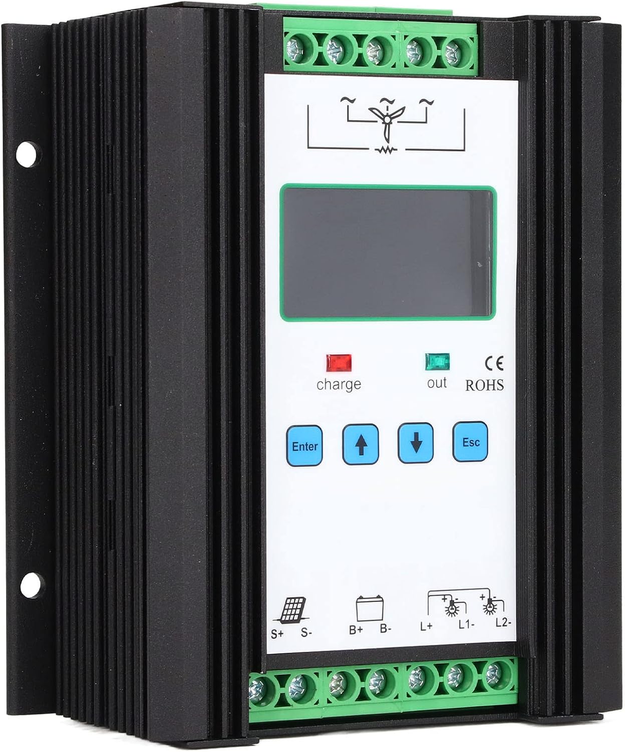 Wind Solar Hybrid Controller, 12V / 24V, 600W - Digital Intelligent Control, PWM Charging & Multi Protection, Ideal for Off - Grid Renewable Energy Systems