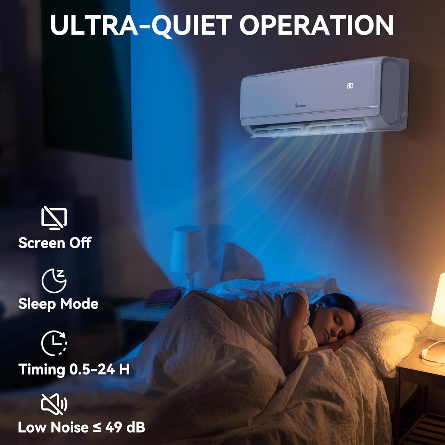 YITAHOME 18000 BTU Mini Split Air Conditioner Heat Pump System, WiFi Enabled 21 SEER2 208-230V Inverter Ductless AC Compatible with Alexa, Cool Up to 1250 Sq. Ft, Complete Installation Kit, 1.5 Ton