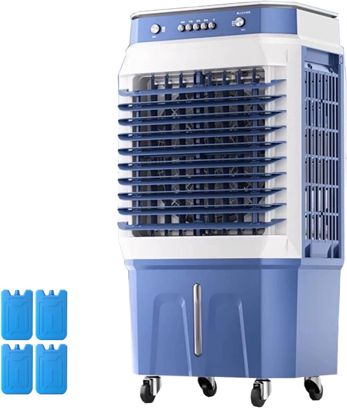 Evaporative Air Cooler, 3 in 1 Swamp Cooler with 4 Ice Crystal Box, Air Conditioner Portable with 3 Speeds, 2 Modes, Knobs for Outdoor, Office, Home(85cm/33in)