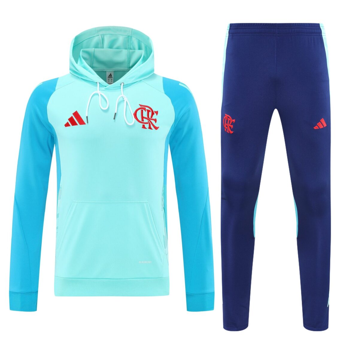 Conjunto manga larga Flamengo azul claro - NewNow