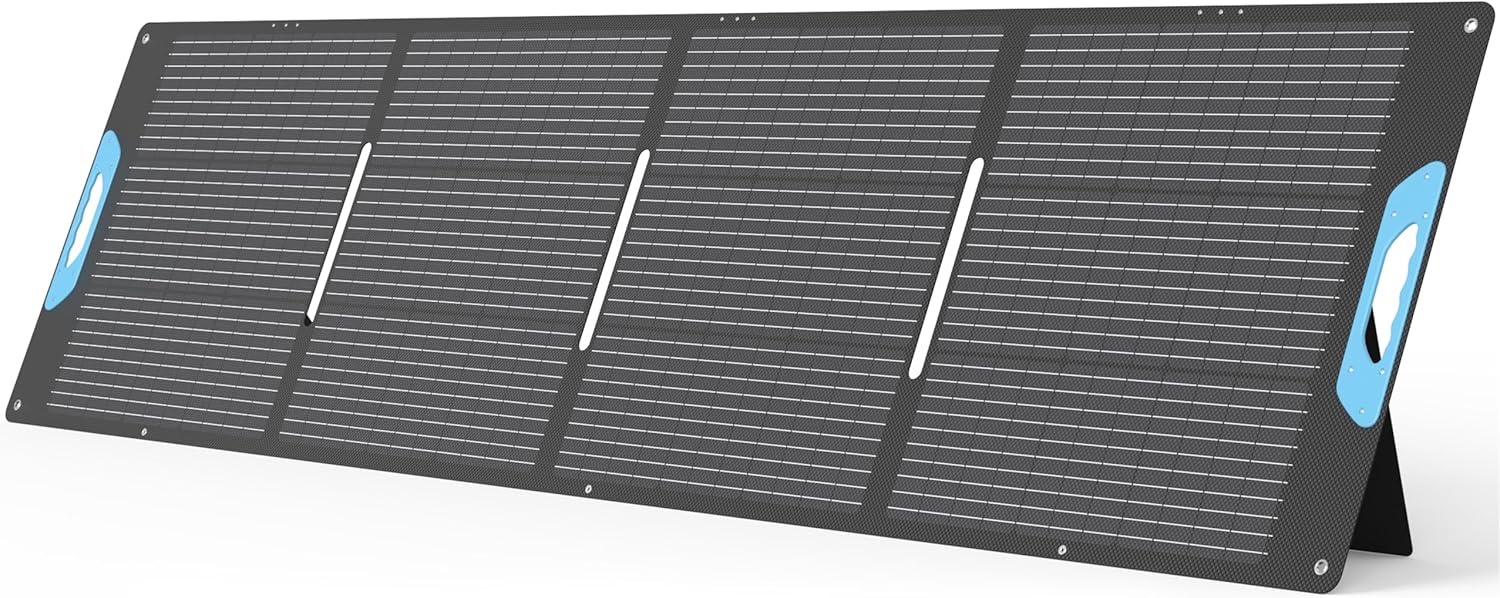 220W Portable Solar Panel with QC3.0 USB-A &Type-C, 23.5% Solar Efficiency ETFE Foldable Solar Panel Charger for Power Station, IP67 Waterproof for RV, Camping, Backup