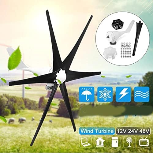 10000W Vertical Wind Turbine Generator 12V-220V, Low Wind Start, Permanent Magnet, Household Windmill for Eco-Friendly Energy (Black)