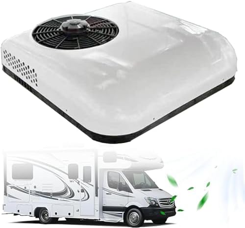 RV Roof Top 12V/24V Air Conditioner RV Air Conditioner, Camper A/C Unit, Cooling for Van, Box Truck, Trailer, Caravan, Tractor-24v (White 12v)