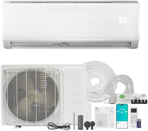 HUMSURE 12000 BTU Mini Split Air Conditioner & Heater, Wifi Enabled 115V Energy Saving Wall Mounted Inverter Ductless AC Unit Cools up to 750 Sq. Ft, Heat Pump & Installation Kit