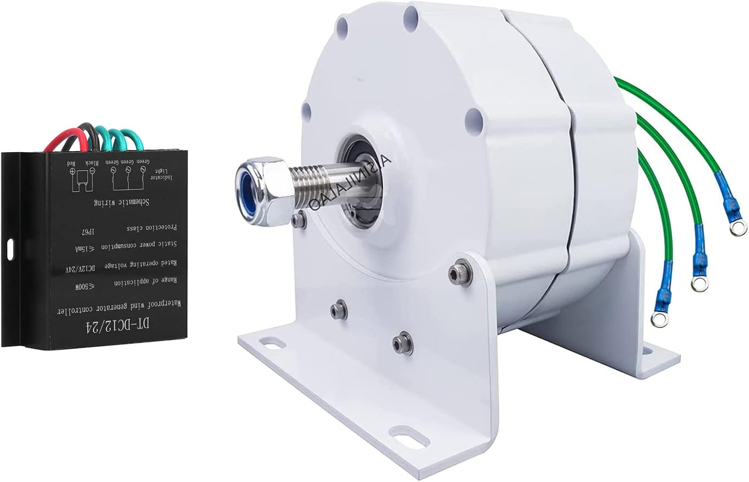 12000W 600 RPM 3 Phase Gearless Permanent Magnet Generator, Wind Turbine Generator Motor for DIY Wind Turbine with Controller Brushless Generator Alternator Motor