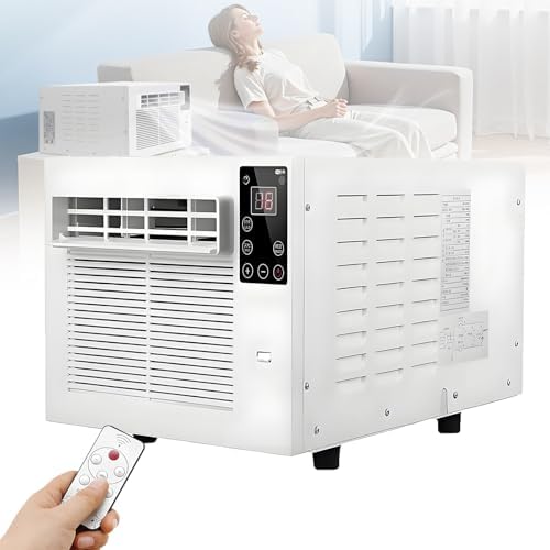 Air Conditioning Unit Compact Dehumidification Remote Control and Timing 1-12h Portable Ac Tent Air Conditioner Cooling for Consumption Camping Tent RV Mosquito Net Air Conditi