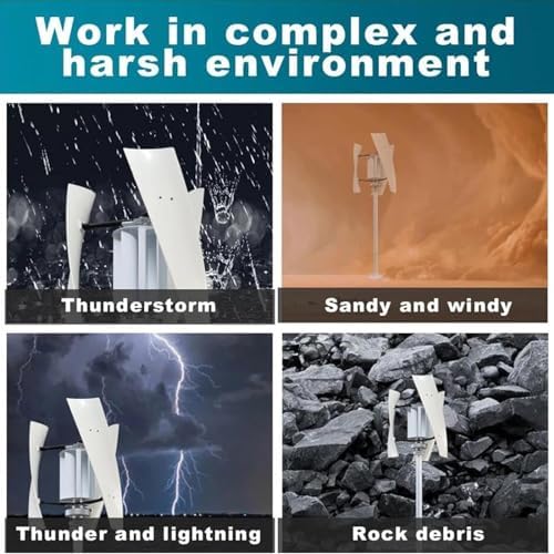 6000W Noiseless Vertical Wind Turbine - High-Efficiency Magnetic Levitation Generator for Home & Farm, Easy Install, Eco-Friendly Renewable Energy, 24V Controller, Sustainable Power Solution