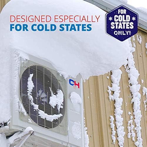 Cooper&Hunter Hyper Heat -22F Dual 2 Zone 12,000 BTU + 12,000 BTU Ductless Mini Split Heat Pump Air Conditioner System 230V Full Set with Two 25FT Installation Kits