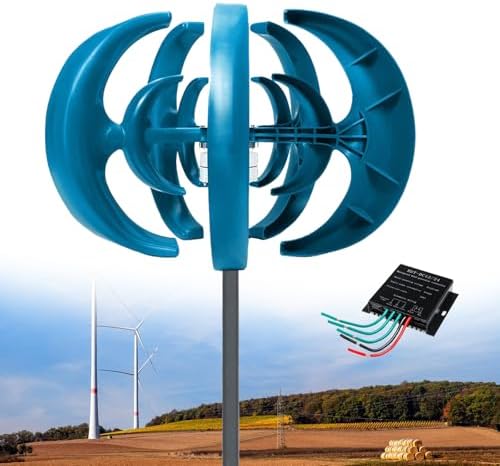10000W Wind Turbine Generator with 5 Blades & Auto Windward Adjustment, Perfect for Home, Street Lighting, Boats & Terraces - 24V Power Solution