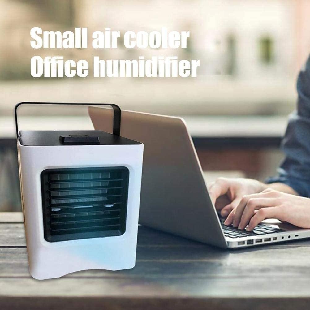 Air Cooler Mini,Cooler Portable Mini USB Air Conditioner 3 in 1 Personal Space Air Purifier Cooler and Humidifier