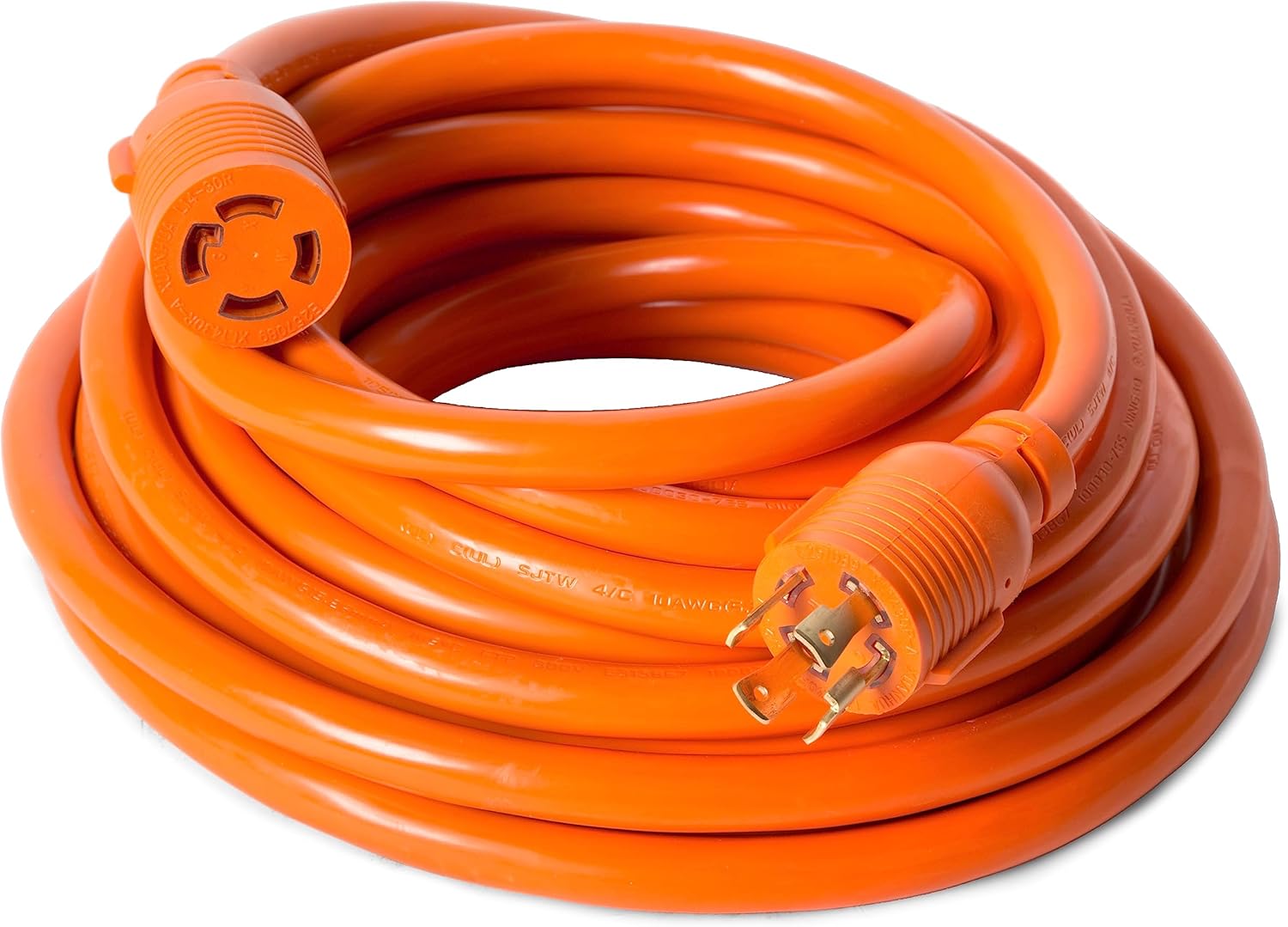 WEN 250V 30-Amp Generator Power Cord for Manual Transfer Switches, 40-Foot, L14-30P to L14-30R (PC3040)