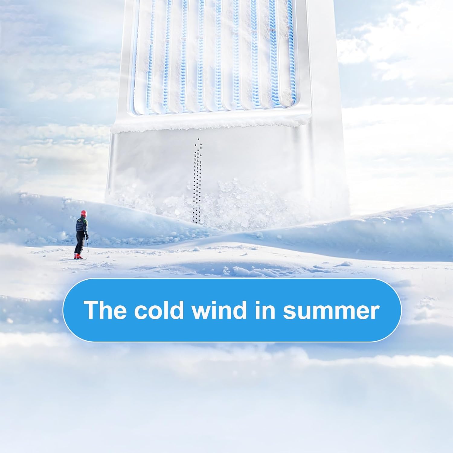 Portable Air Conditioner, Semiconductor Cooling Unnecessary Ice Packs, 5-7 L Tank, 7.5 H Timer