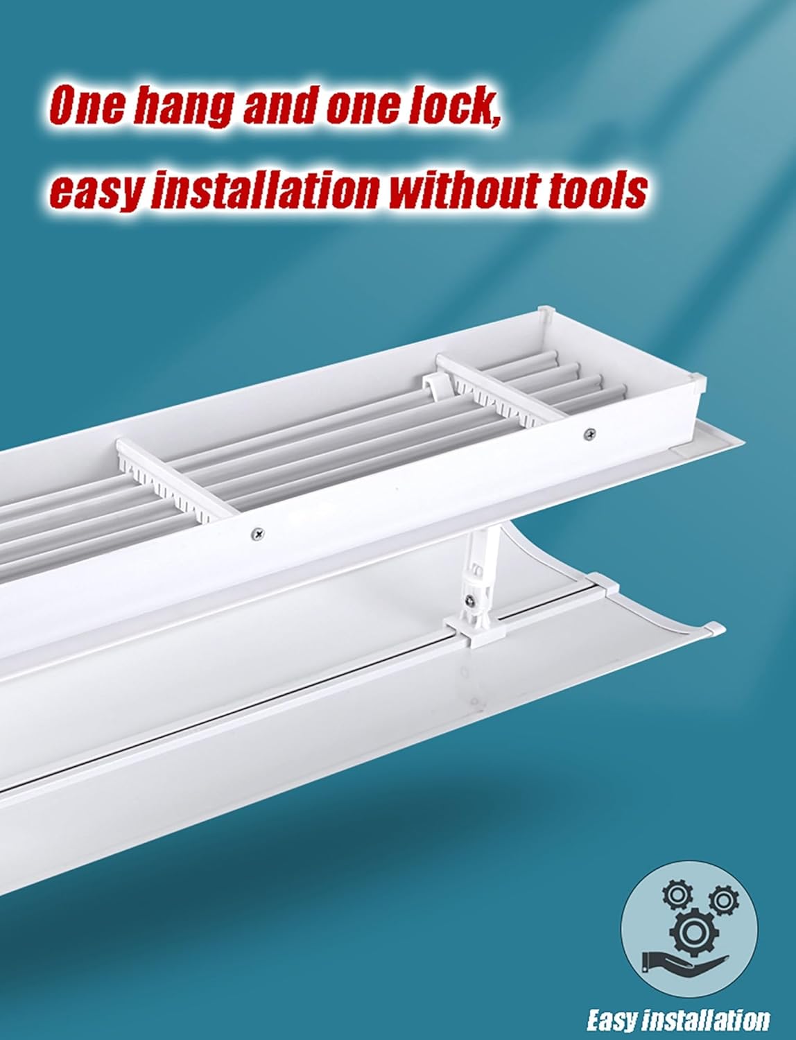 Air Conditioner Flow Deflector Central AC Vent Cover, Adjustable Outlet Air Wing Air Diverter Cover, Prevent Direct Blowing Baffle, for Vents/AC/Ceiling Registers