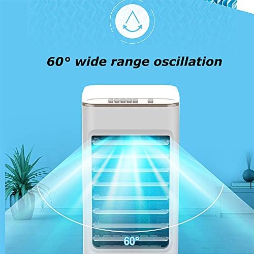 Cooling Fans Evaporative Air Coole, with Humidifier, Air Conditioner 3 Speed, 60° Oscillation,Misting for Home Office Bedroom 50W Oscillation Function