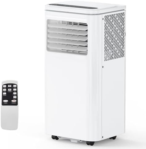 10000 BTU a/c Portable Air Conditioner Indoor Efficient 3-in-1 Cooling, Dehumidification & Fan, R32 Environmental Protection Refrigerant, 24-Hour Timer, Silent Sleep Mode, LED Display with
