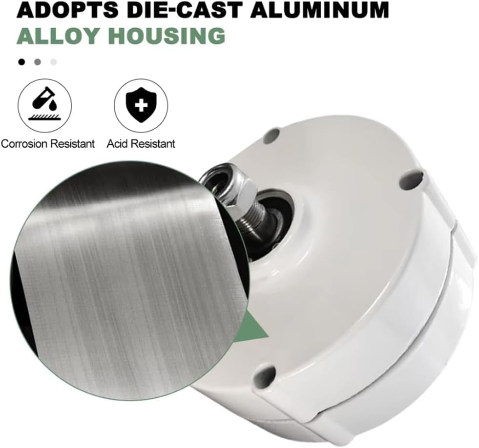 12V- 220V Low Speed AC Alternator Generators,5000W Gearless Permanent Magnet Generator with Base Use for Wind Turbine Water Turbine (White),220v