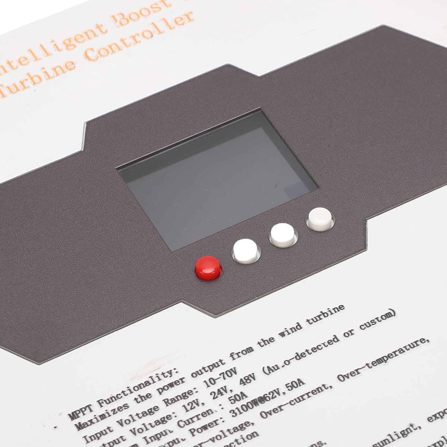 Fafeicy 1000W Wind Turbine Charge Controller, MPPT Boost LCD Display 12V/24V/48V Auto Detection Off Grid Power Controller, for Home Boat Street Light