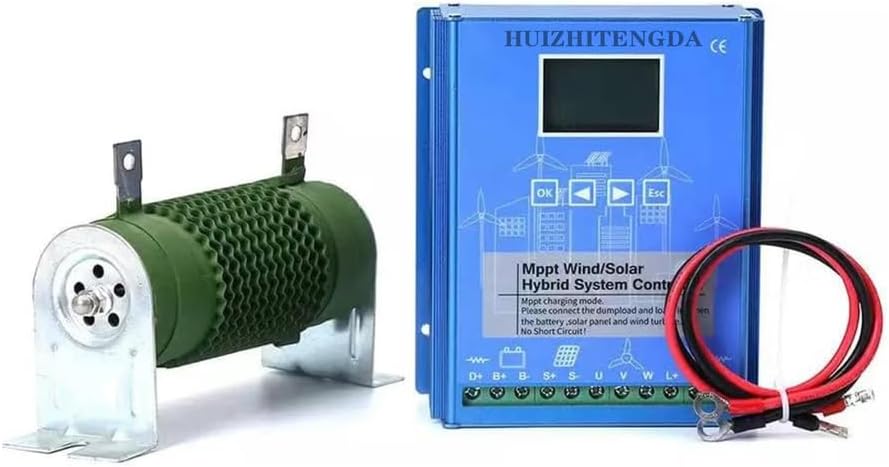 48v,HUIZHITENGDA 12000W Wind Solar Hybrid System MPPT Charge Controlle+Solar Charge Controller MPPT Boost Charge Regulator 12V 24V 48V for Lifepo4 Lithium for Turbine