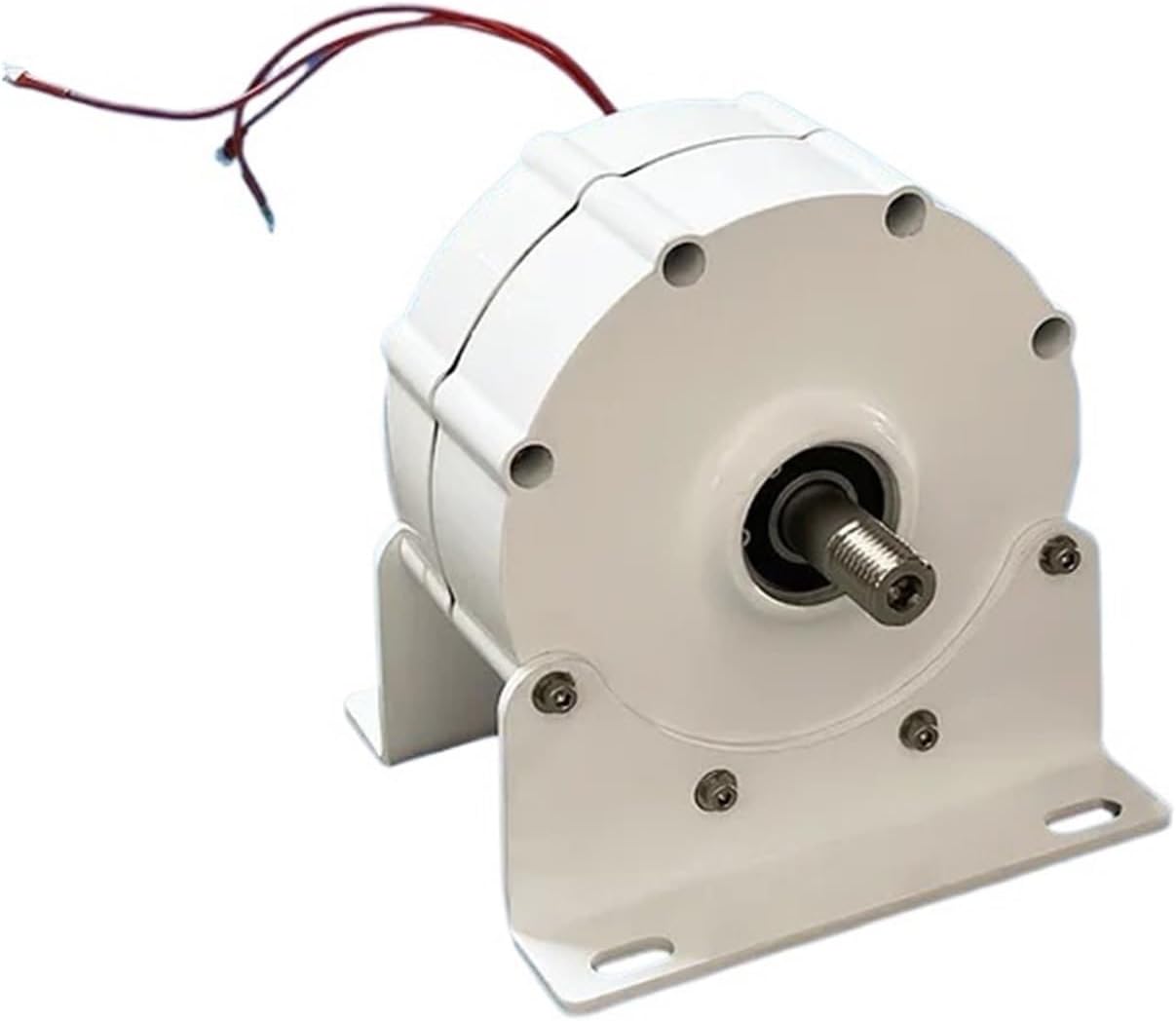 3000W Gearless Permanent Magnet Generator for Wind Turbine Water Turbine Low RPM Use for Charge Battery Make Power Energy System Industrial Energy(with Base,96V_ONLY Generator)