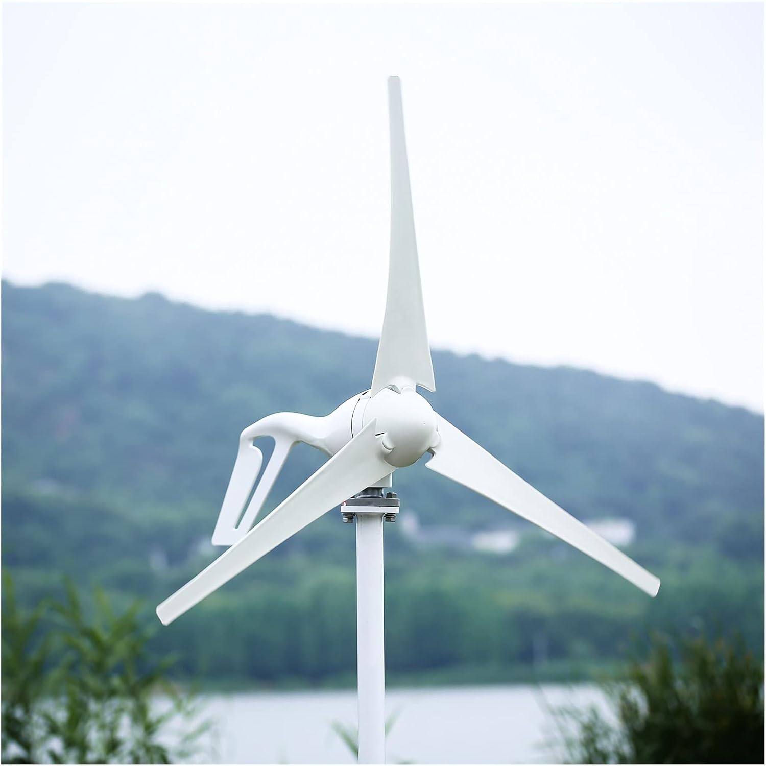 Wind Generator, 400W Wind Turbine Power Generator with 3/5/6pcs Blades,for Home, Farm, RVs, Boats(Hybrid Controller,6 BLADES_24)