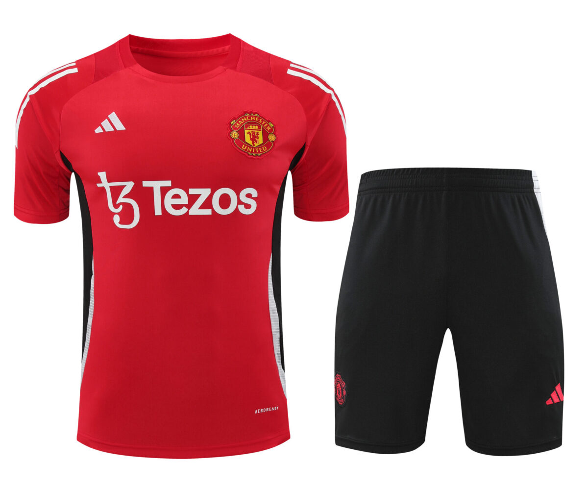 Conjunto de calentamiento Manchester United rojo y negro - NewNow